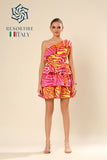 Zesty Zebra Pink Ruffle Temptation Dress