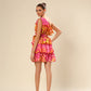 Zesty Zebra Pink Ruffle Temptation Dress