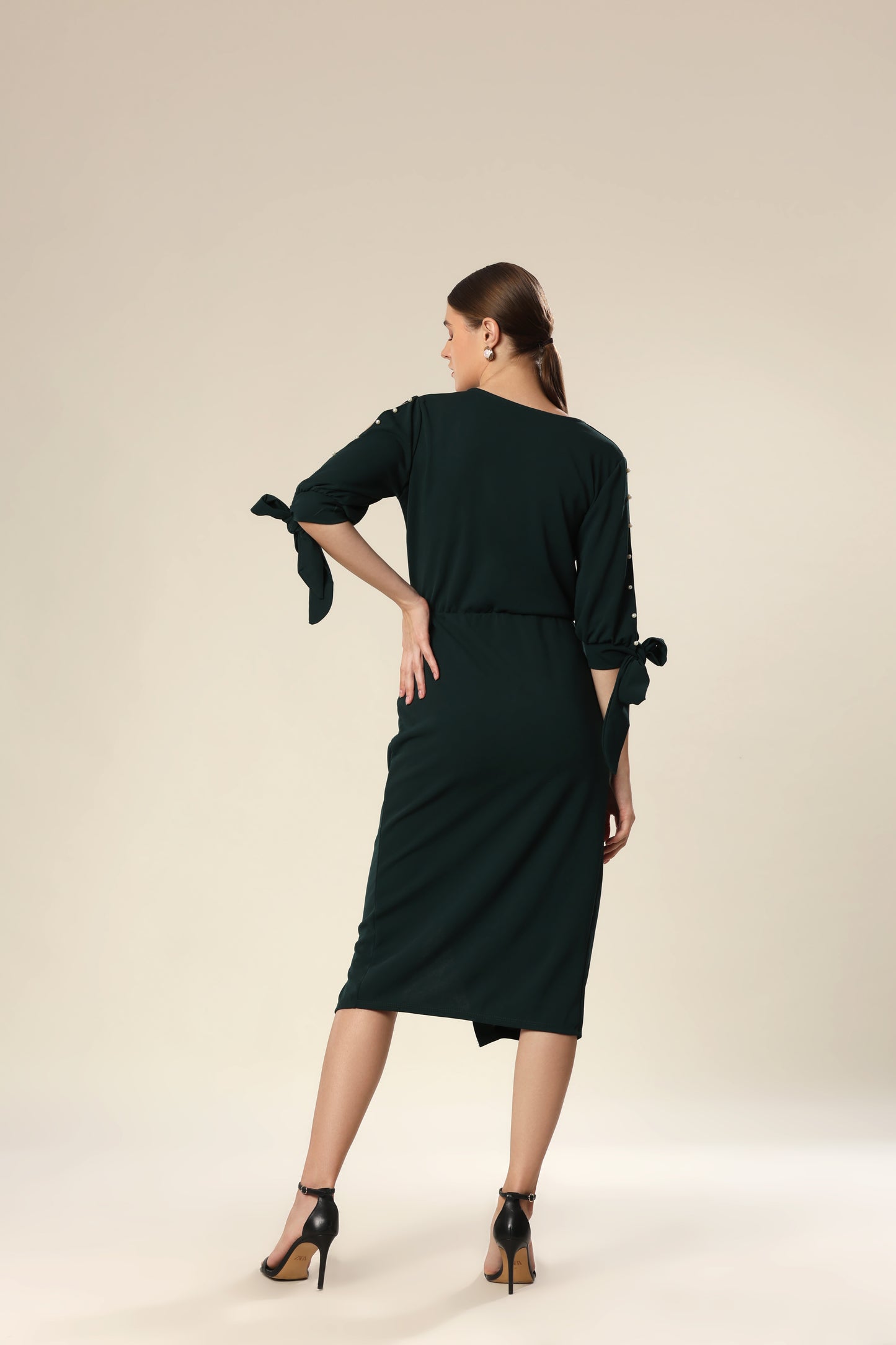 Pearl Embrace Lush Green Dress