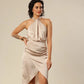 Silk Radiance Halter Dress