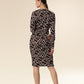 Brown Glow Patterned Silhouette Dress