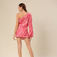 Bold Pink Safari Glam Dress