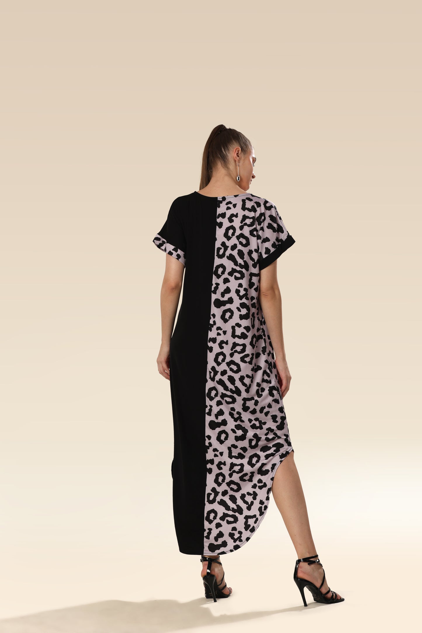 Leopard Noir Dual-Style Resort Elegance Dress