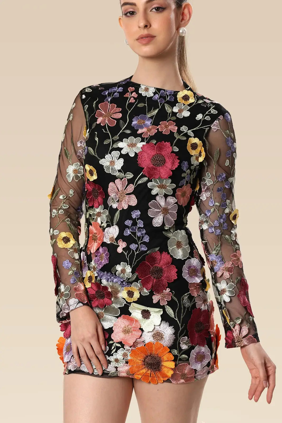 Spring Autumn Floral Dress