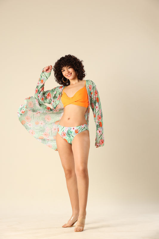 Citrus Bloom Ensemble Bikini Set