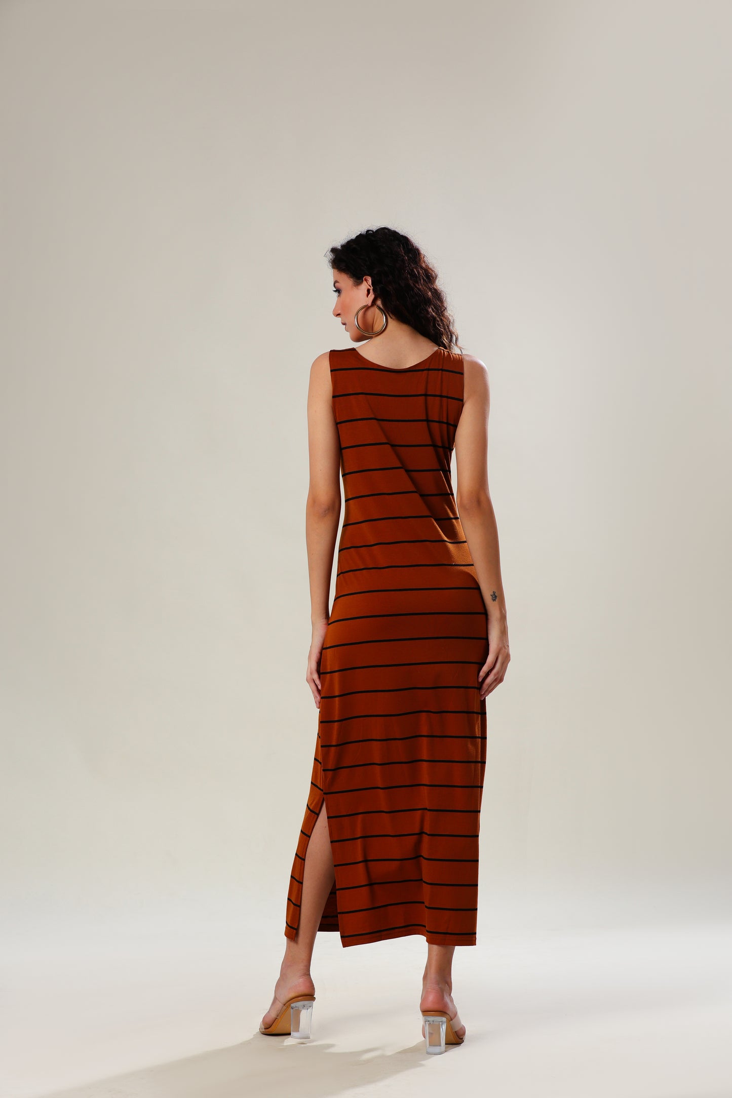 Mocha Magic Striped Dress