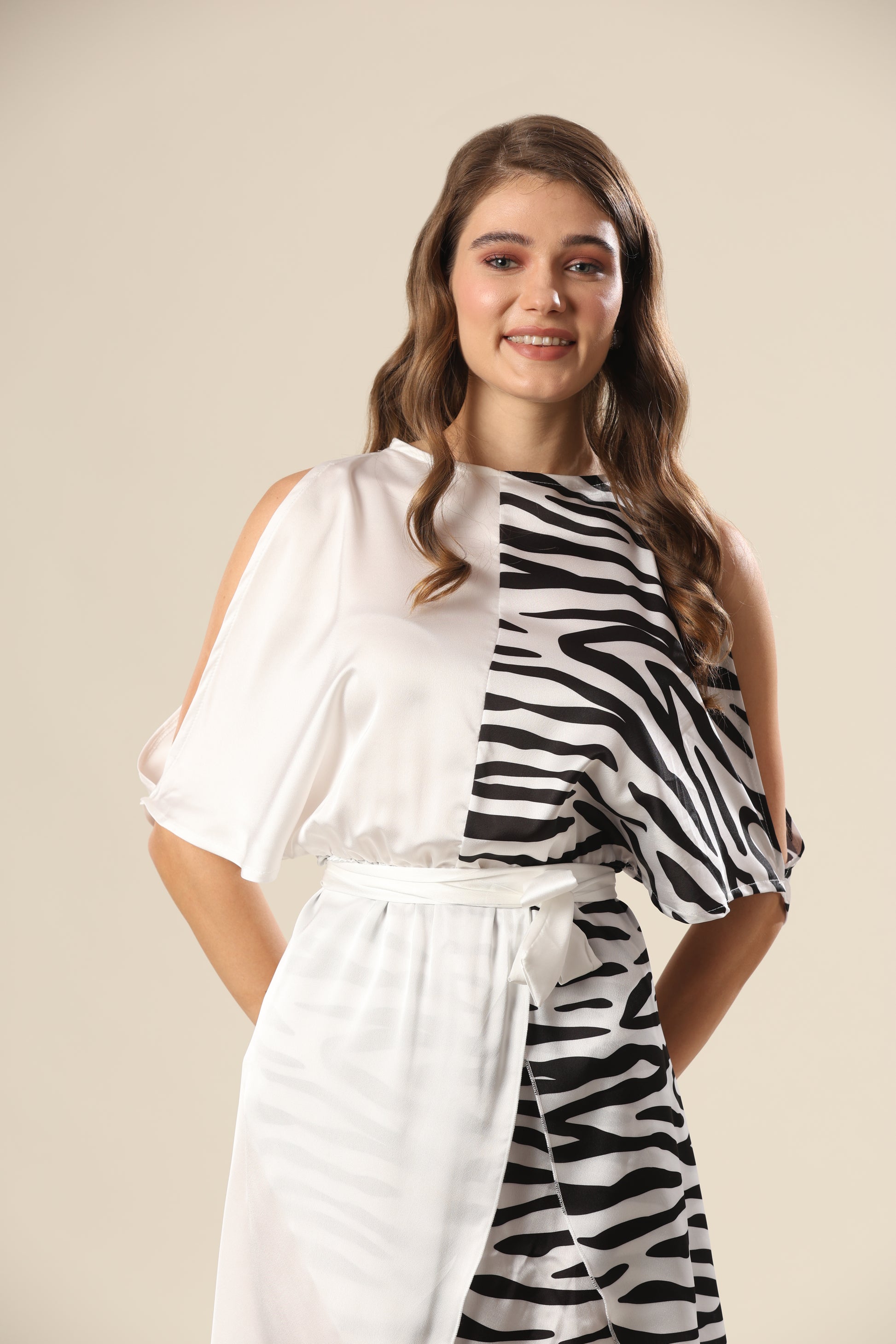 Satin Safari Fusion Dress - Resort Wear