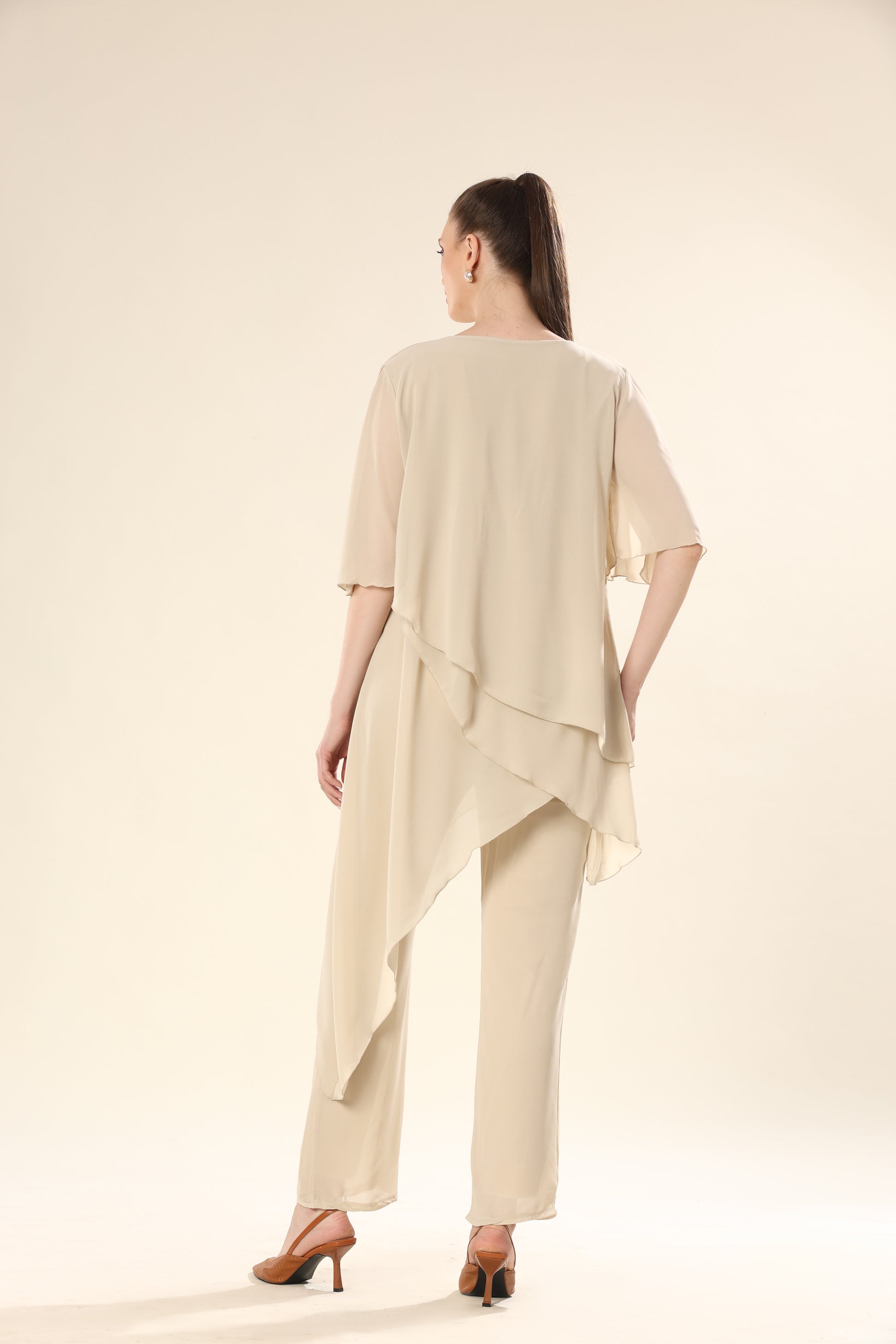 Set Of Translucent Tunic And Long Pants - Co ord set