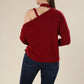 Maroon Majesty Asymmetric Elegance Top