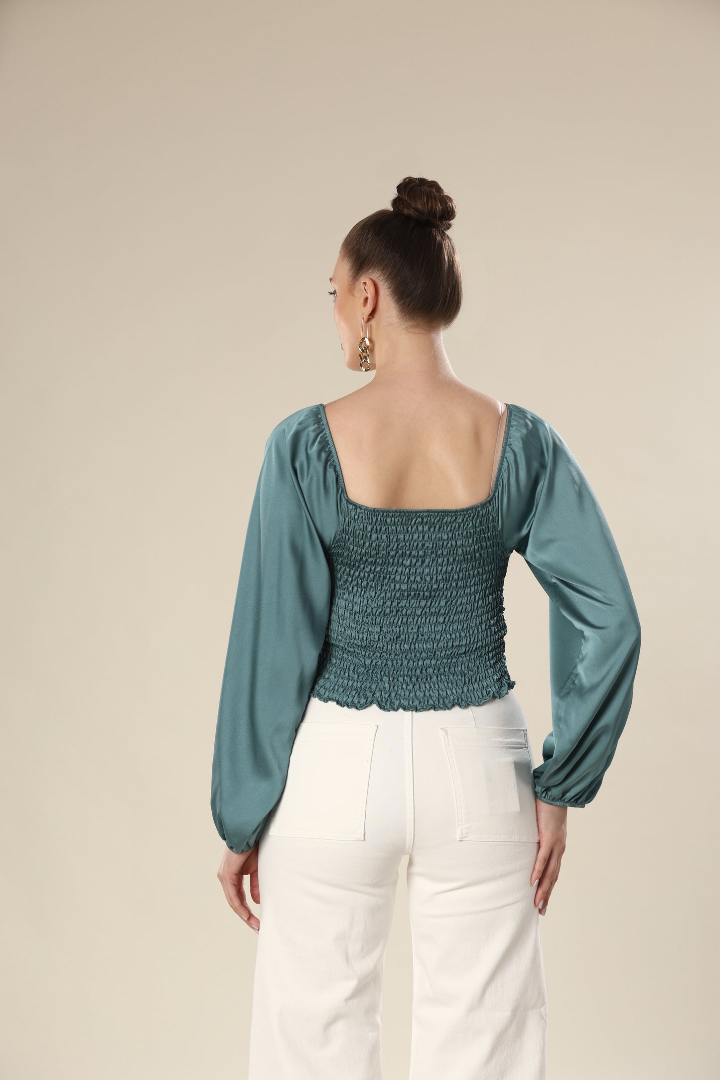 Turquoise Twilight Lace Crop Top