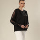 Noir Lace Long Sleeve Elegance Top