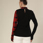 Chic Noir Crimson Thumb Hole Top