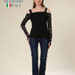 Sheer Lace Sleeve Fitted Top