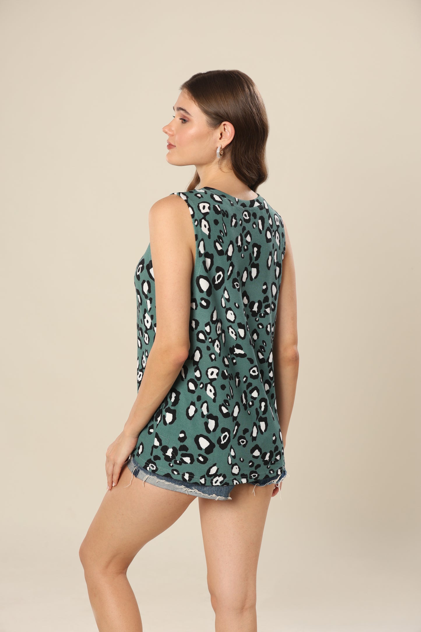 Emerald Leopard Charm Top