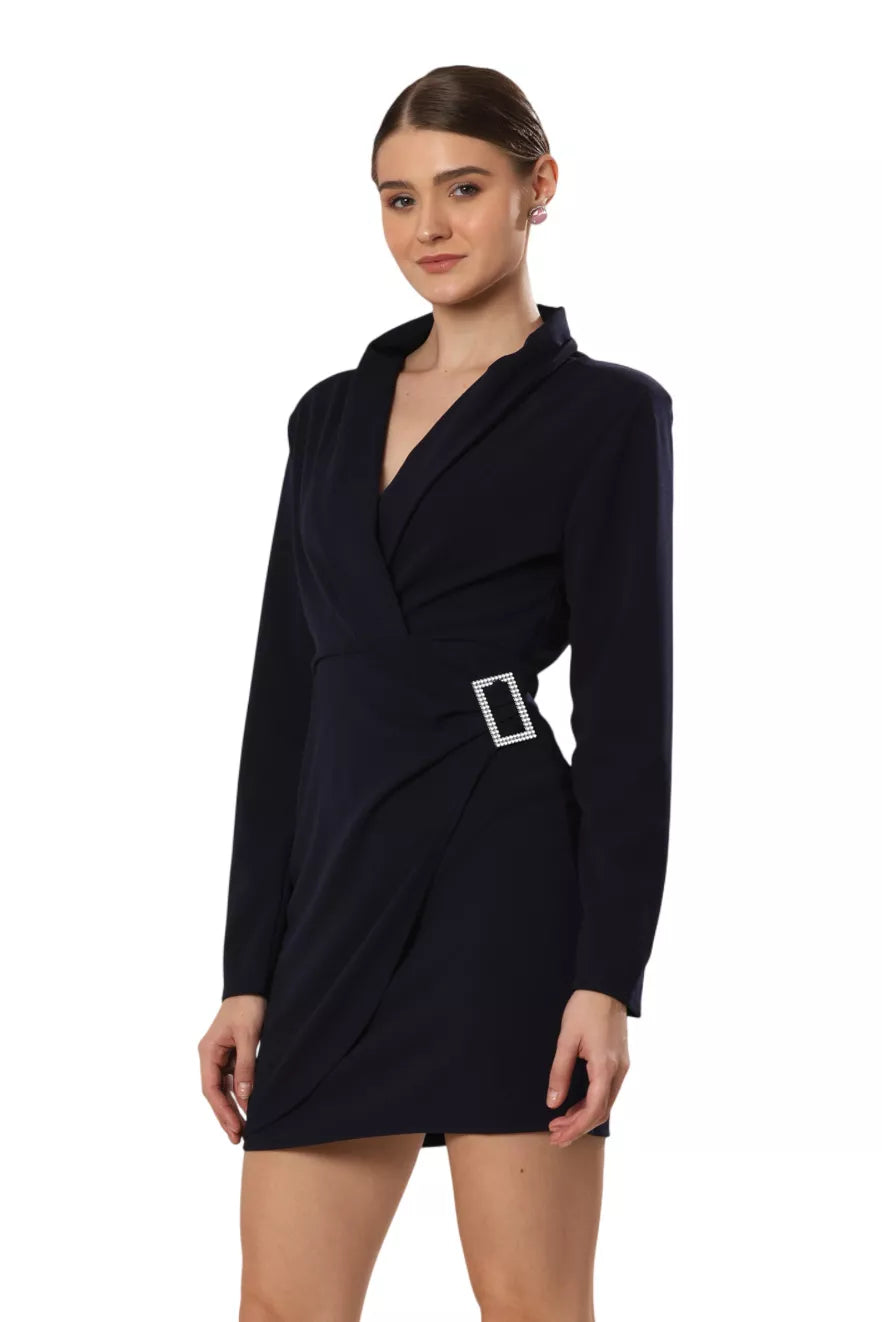 Nautical Night Cross-Over Chic Dress