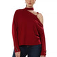 Maroon Majesty Asymmetric Elegance Top