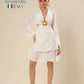 Angel's Touch Plunge & Ruffle Dress