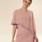 Antique Pink Sequin Cascade Dress