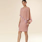 Antique Pink Sequin Cascade Dress