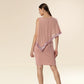 Antique Pink Sequin Cascade Dress