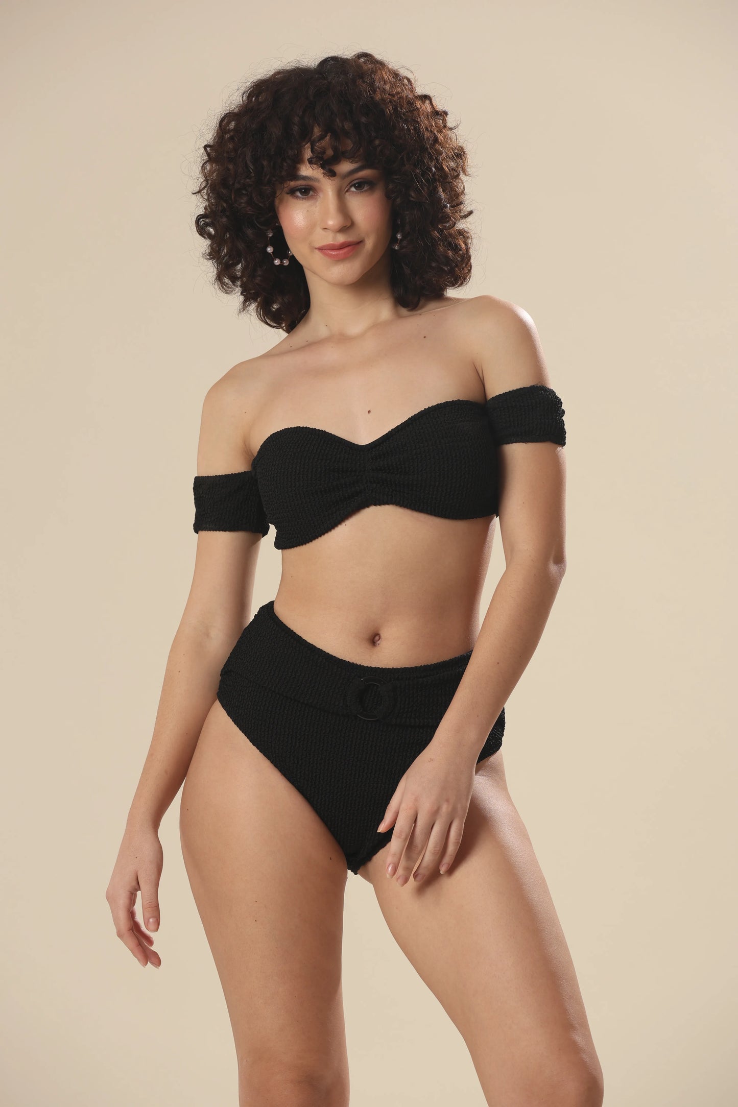 Bandeau Waves In Crinkle Delight Swim Wear