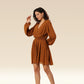 Barefoot Bliss In Brown Dress