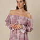 Bateau Bloom Decorative Ruffle Glam Top