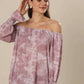 Bateau Bloom Decorative Ruffle Glam Top