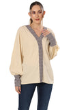 Beige Wilderness Leopard Elegance Top