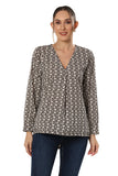 Beige Elegance Silhouette Top