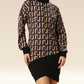 Beige Sculpt Fitted Skirt Chic Dress