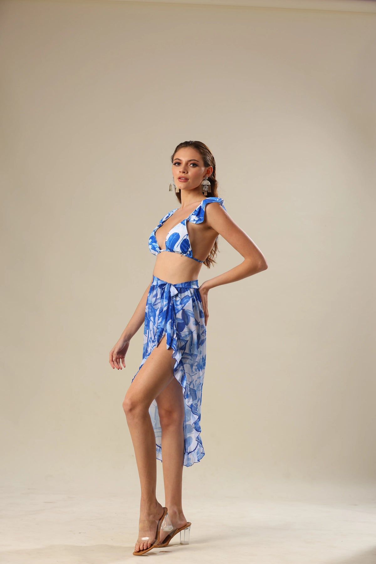 Blue Lagoon Blossom Bikini Set