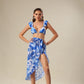 Blue Lagoon Blossom Bikini Set