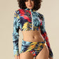 Blue Lagoon Leaf Luxe Bikini Set