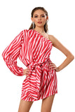 Bold Pink Safari Glam Dress