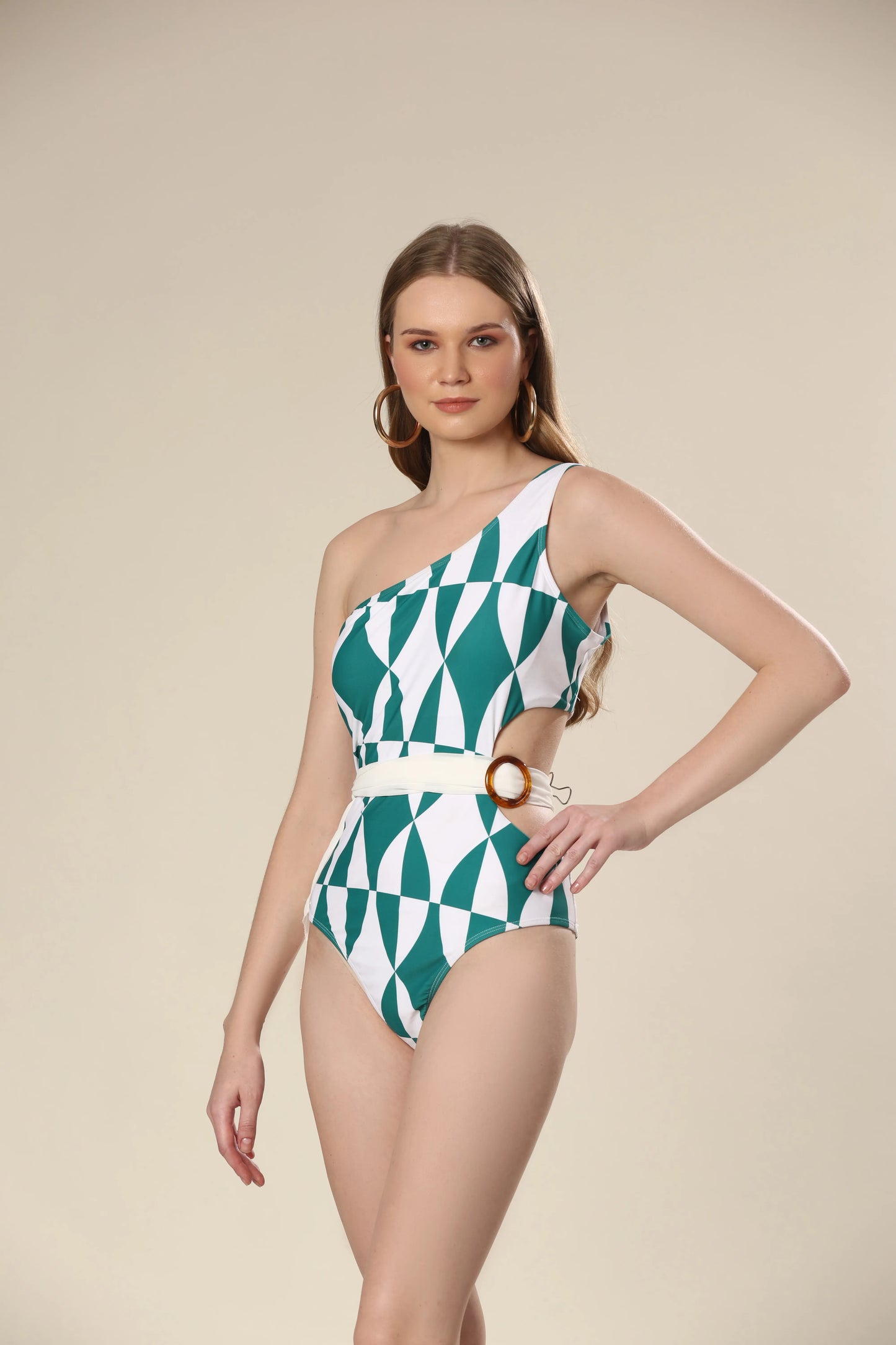 Bold Geometry Diva Elegance Swim Wear