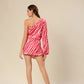 Bold Pink Safari Glam Dress