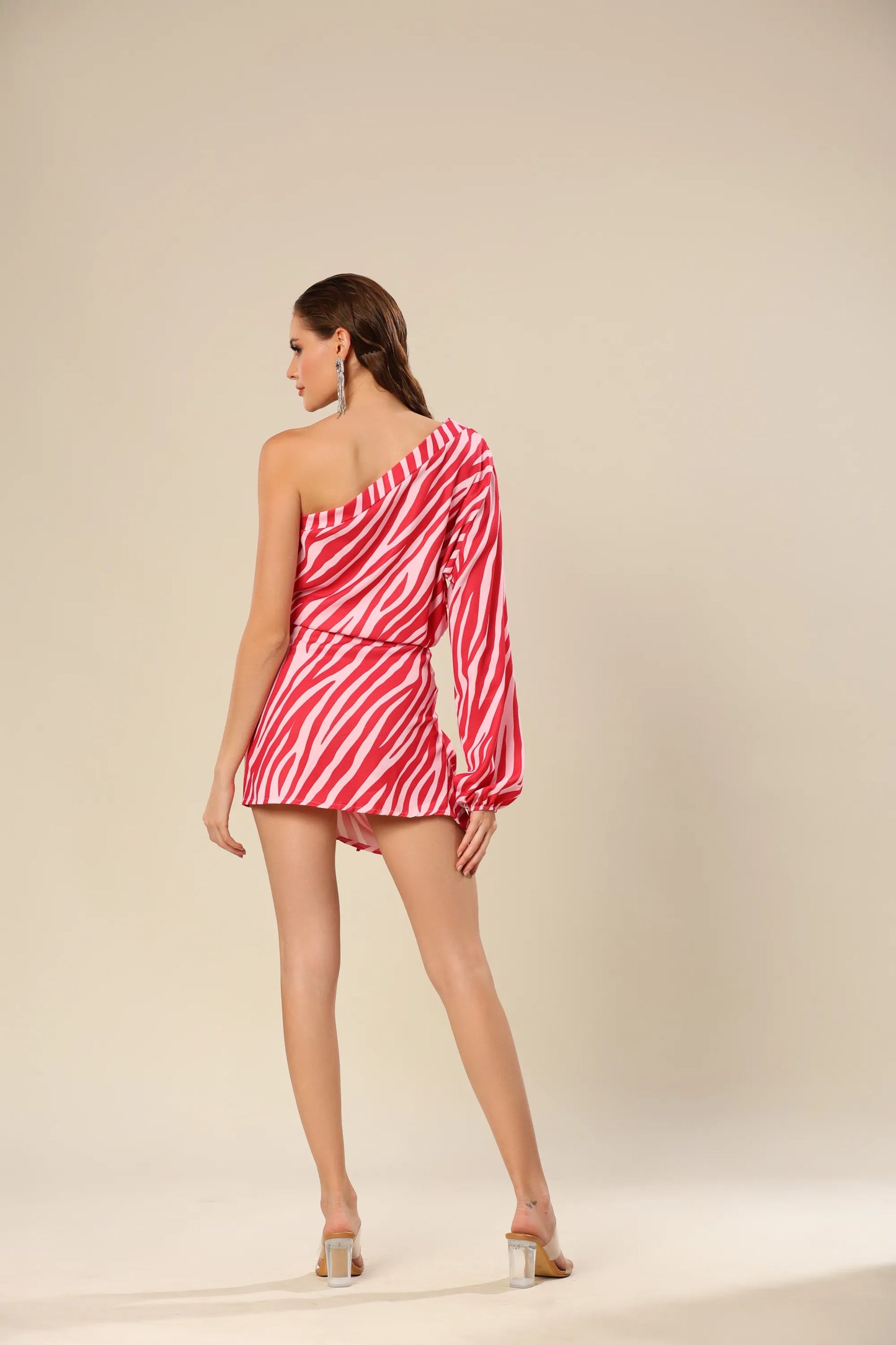 Bold Pink Safari Glam Dress