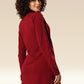 Bordeaux Bliss Wrap & Pleats Elegance Dress