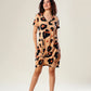 Bronze Leopard Twist Rib Dress