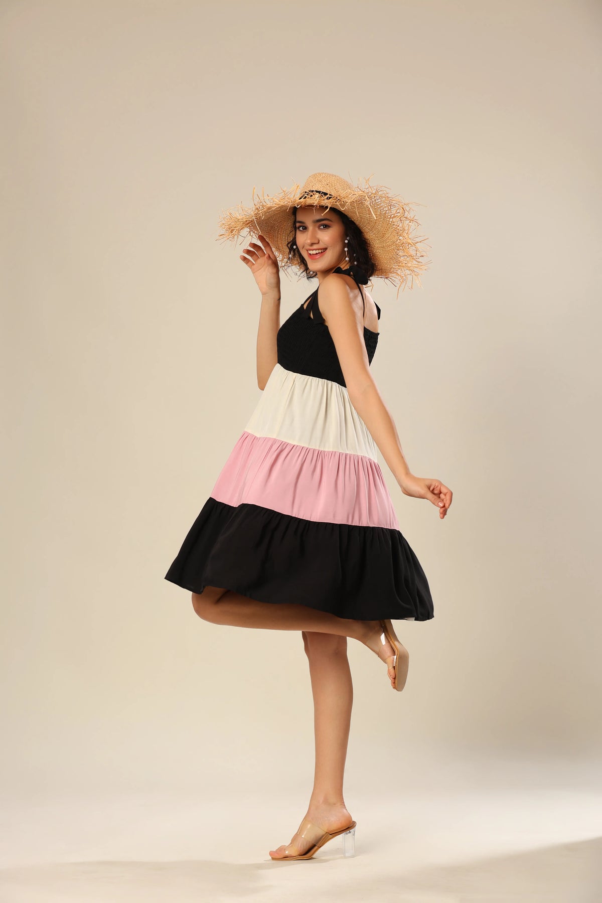 Charcoal Haze Color Block Dress