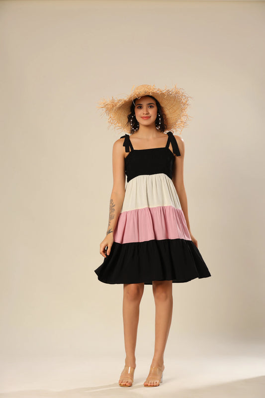 Charcoal Haze Color Block Dress