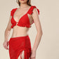 Cherry Crested Bikini Trio Set