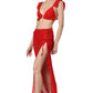 Cherry Crested Bikini trio Set