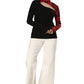 Chic Noir Crimson Thumb Hole Top