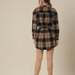Chic Checkered Chest Shirt Dress