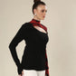 Chic Noir Crimson Thumb Hole Top