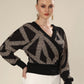 Chick Black Geometry Charm Top