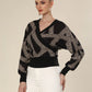 Chick Black Geometry Charm Top