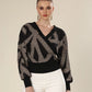 Chick Black Geometry Charm Top